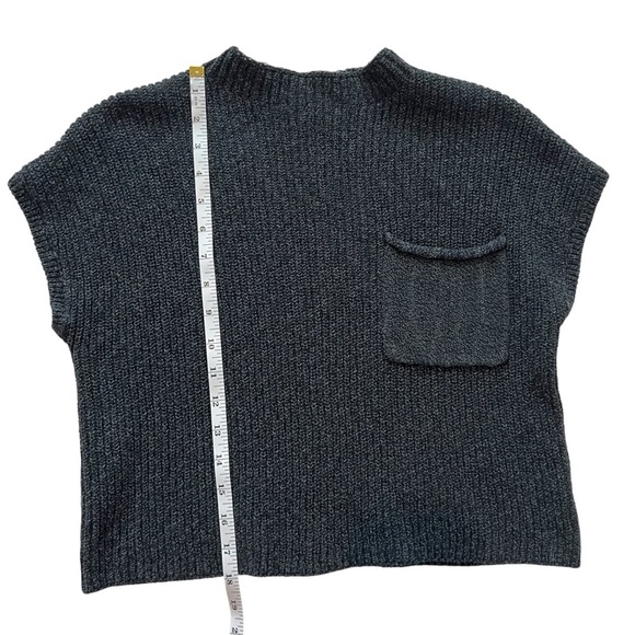 Free People Beach Gray Freya Short Sleeve Knit Sweater Size Extra Small - Picture 7 of 8